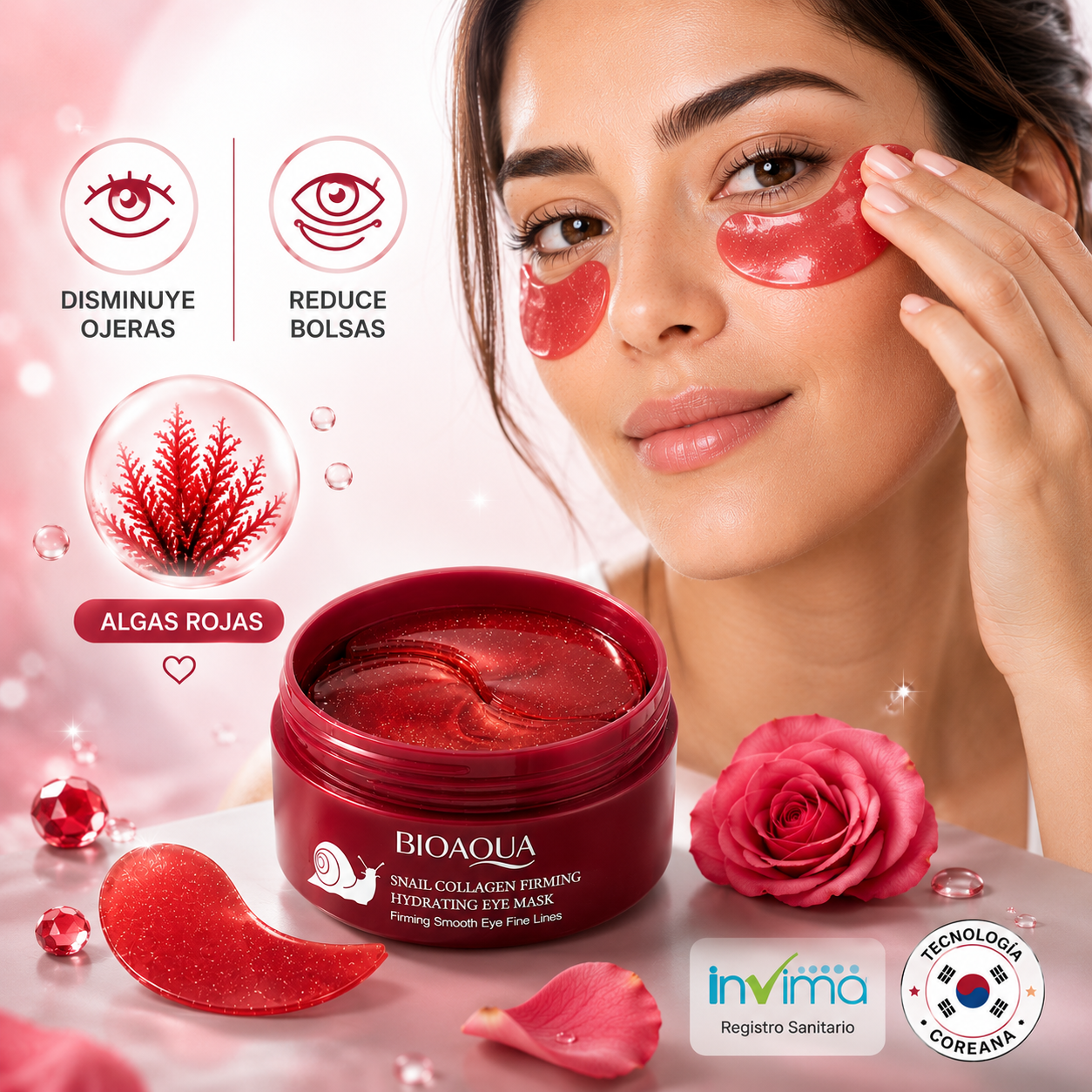 LumiEyes™ ¡Parches de Colágeno Anti Ojeras con ADN de algas rojas! Elimina ojeras y bolsas🌟