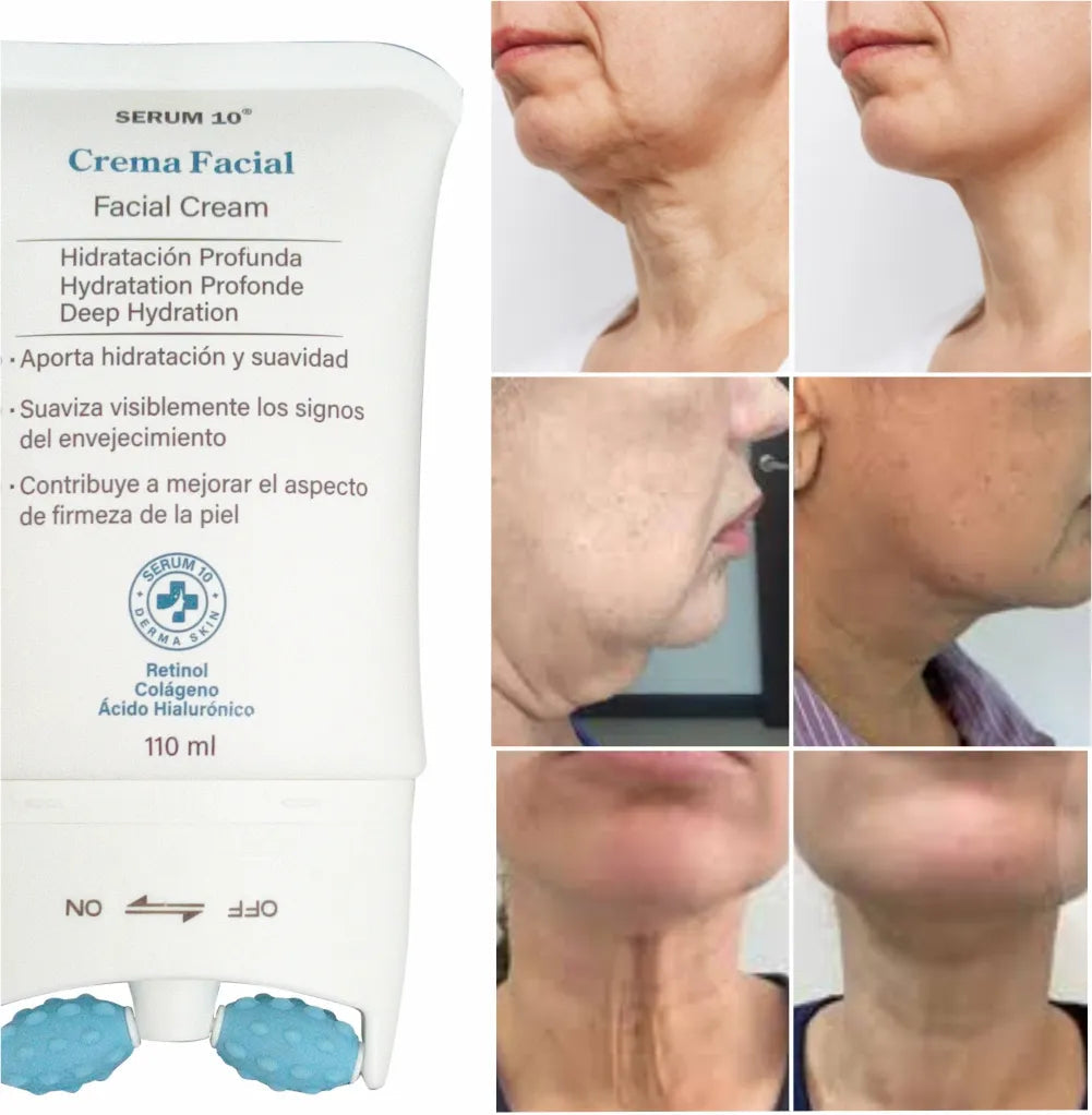 LiftCollagen™🌿 ¡Crema en rodillo, Recupera la firmeza y juventud de tu cuello! Adios papada y lineas del cuello