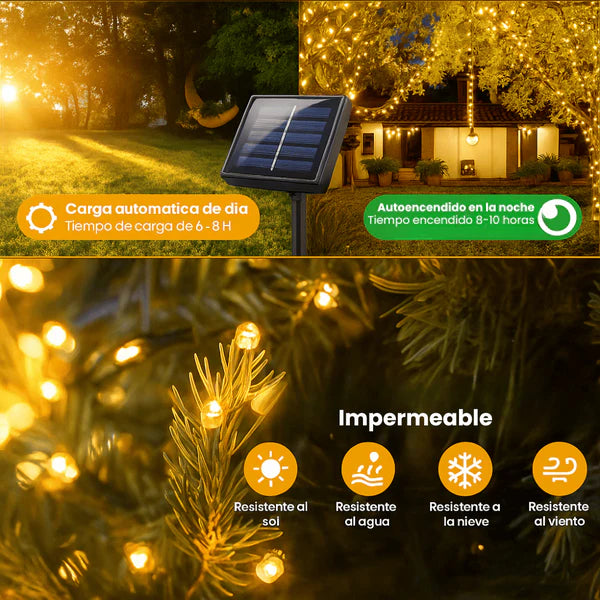 Navilux🌿¡Navidad sin pagar un peso de energia! Descuentos Black Friday - Luces 20 Metros