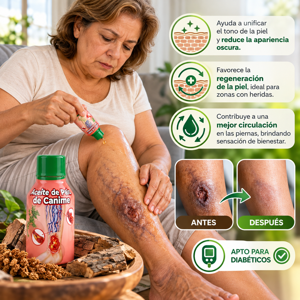 CaniVena ¡Aceite de Canime, regenera, protege la piel y acelera la cicatrizacion de heridas y ulceras!