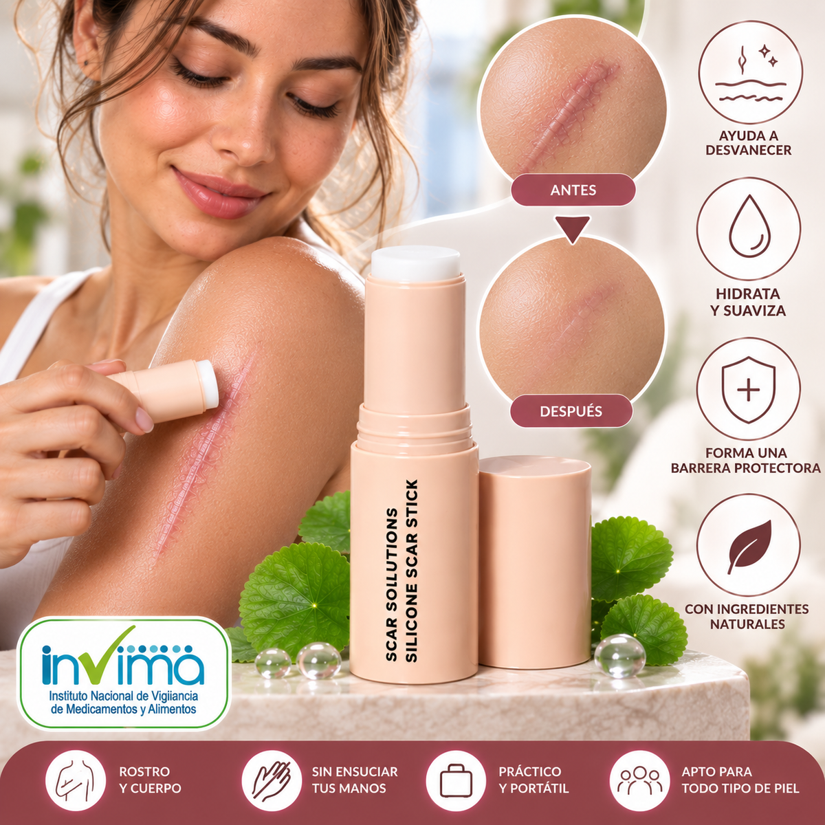 Scariva™ ¡Barra Reparadora de Cicatrices, recupera tu seguridad y luce una piel limpia y sin imperfecciones! Solo HOY 45%OFF