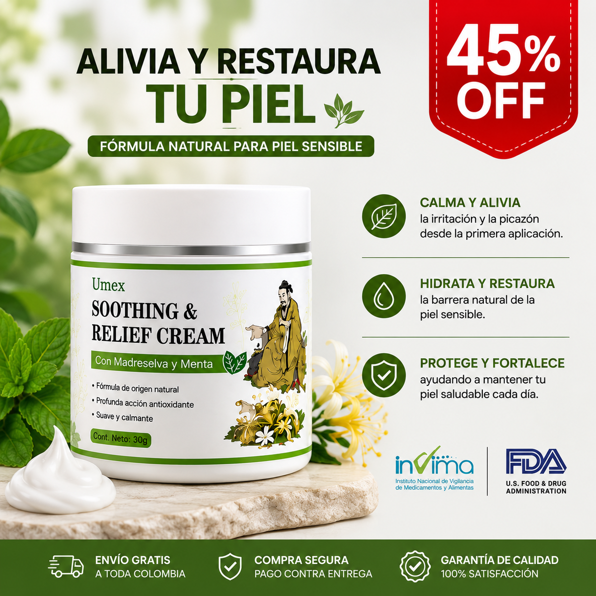 DermaRelief🌿¡Combate los hongos de la piel y Alivia síntomas como picazón, ardor, y brotes en la piel!
