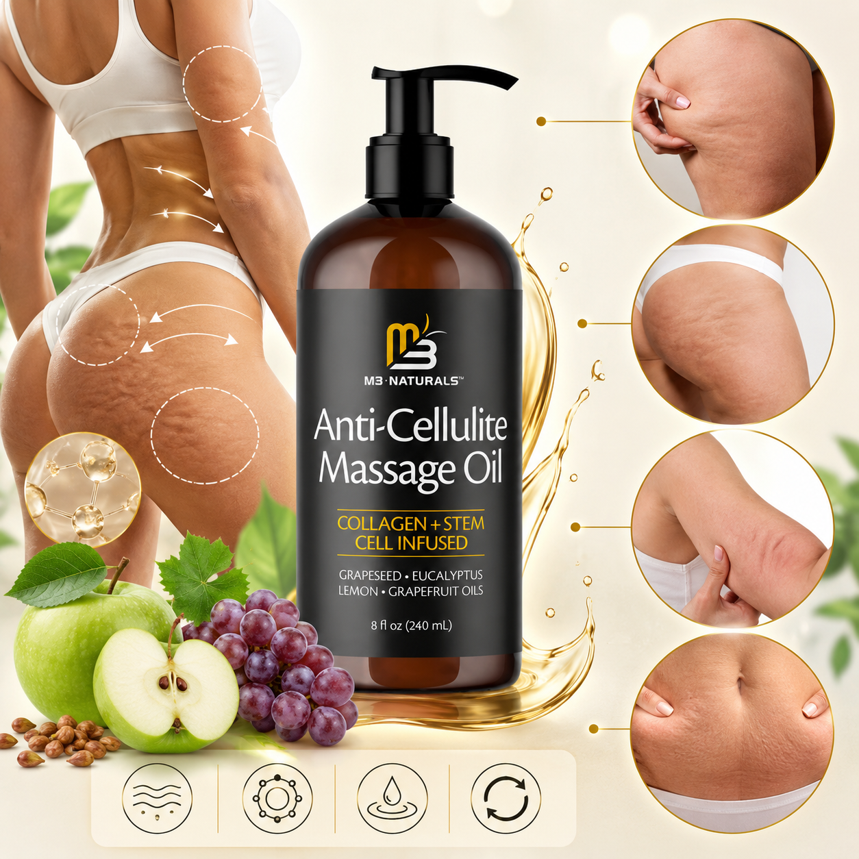 CelluSilk™ ¡Aceite Anticelulitis, Mejora la circulacion y recupera tu confianza! Promo 45% OFF