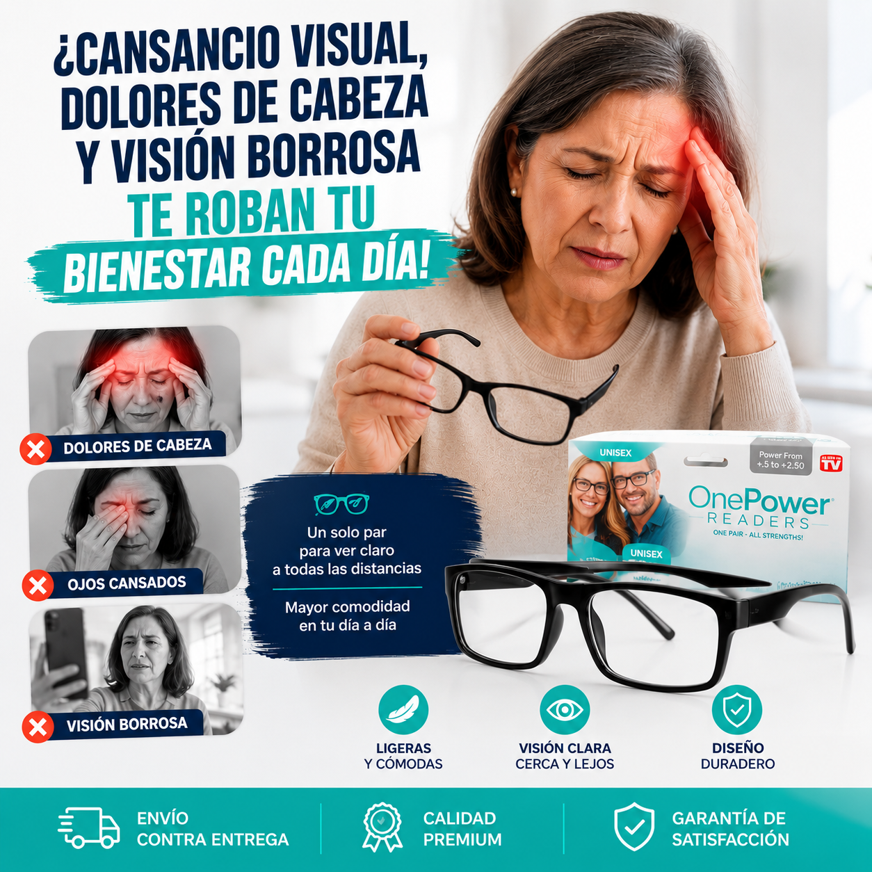 OptiFocus™  ¡Gafas Multifocales Premium, Enfoque Automático y Visión Perfecta al Instante!