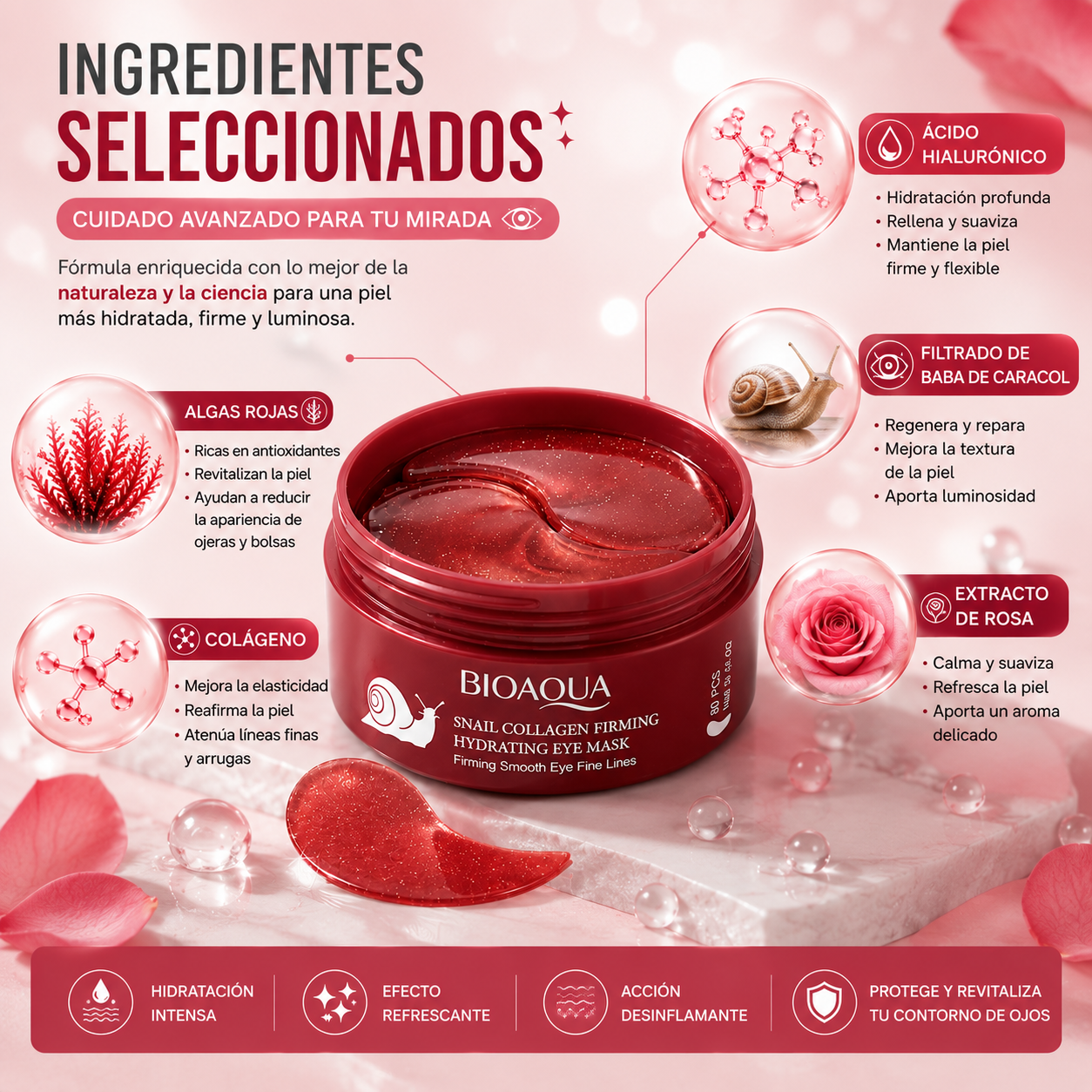 LumiEyes™ ¡Parches de Colágeno Anti Ojeras con ADN de algas rojas! Elimina ojeras y bolsas🌟