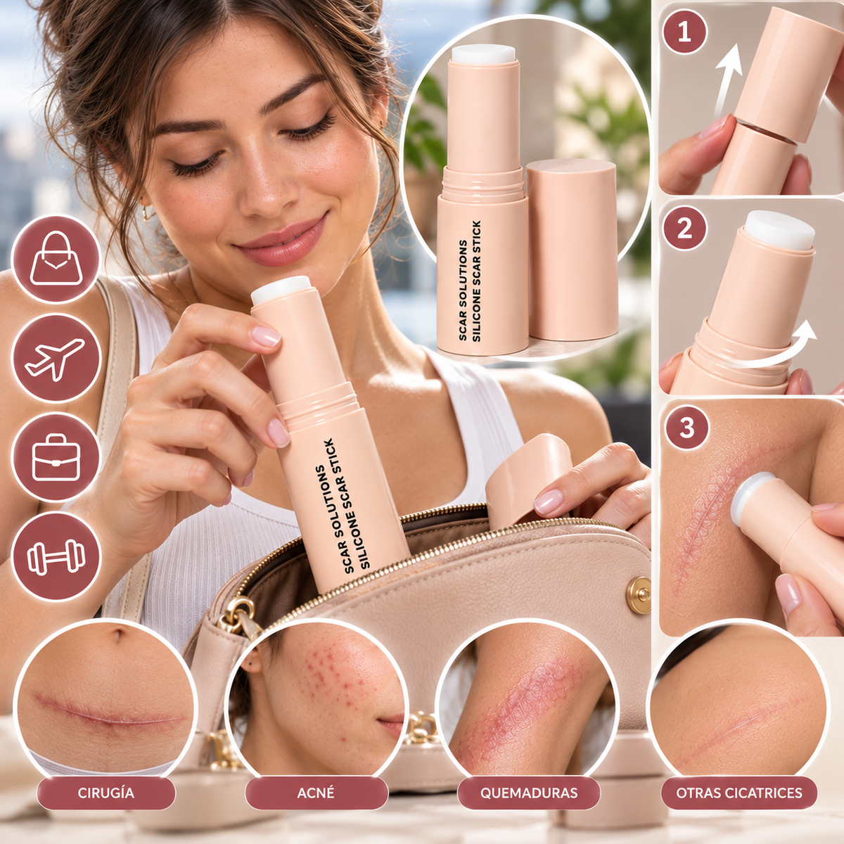 Scariva™ ¡Barra Reparadora de Cicatrices, recupera tu seguridad y luce una piel limpia y sin imperfecciones! Solo HOY 45%OFF