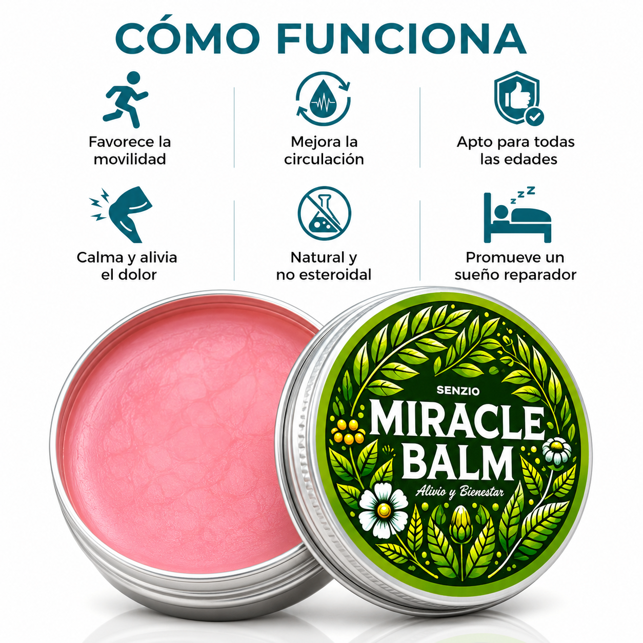 Crema Balm™ ¡Despídete de la hinchazón, dolor, ardor en tus piernas y mejora tu circulación! 45%OFF