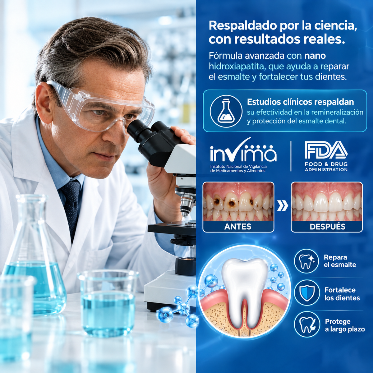 DentaMineral🦷 ¡Serum dental, combate la caries, regenera dientes dañados y promueve un aliento fresco!
