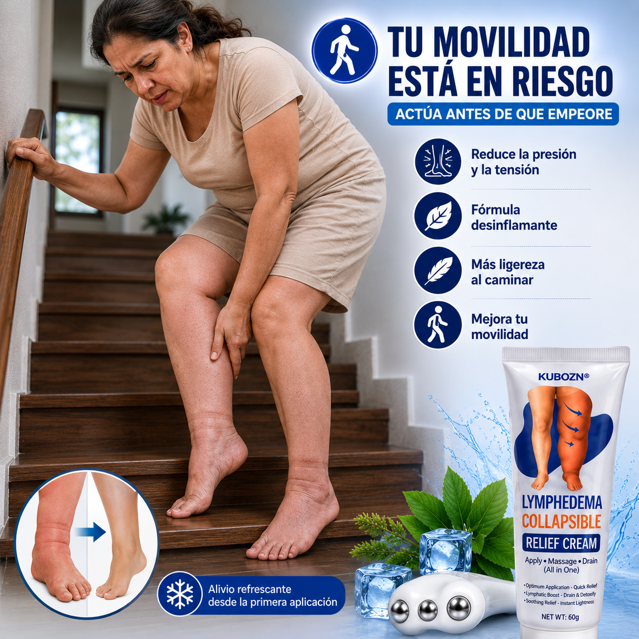 LynfeCream🌿¡Alivio para piernas pesadas, hinchadas o con dolor al final del día! Promo 45%Off
