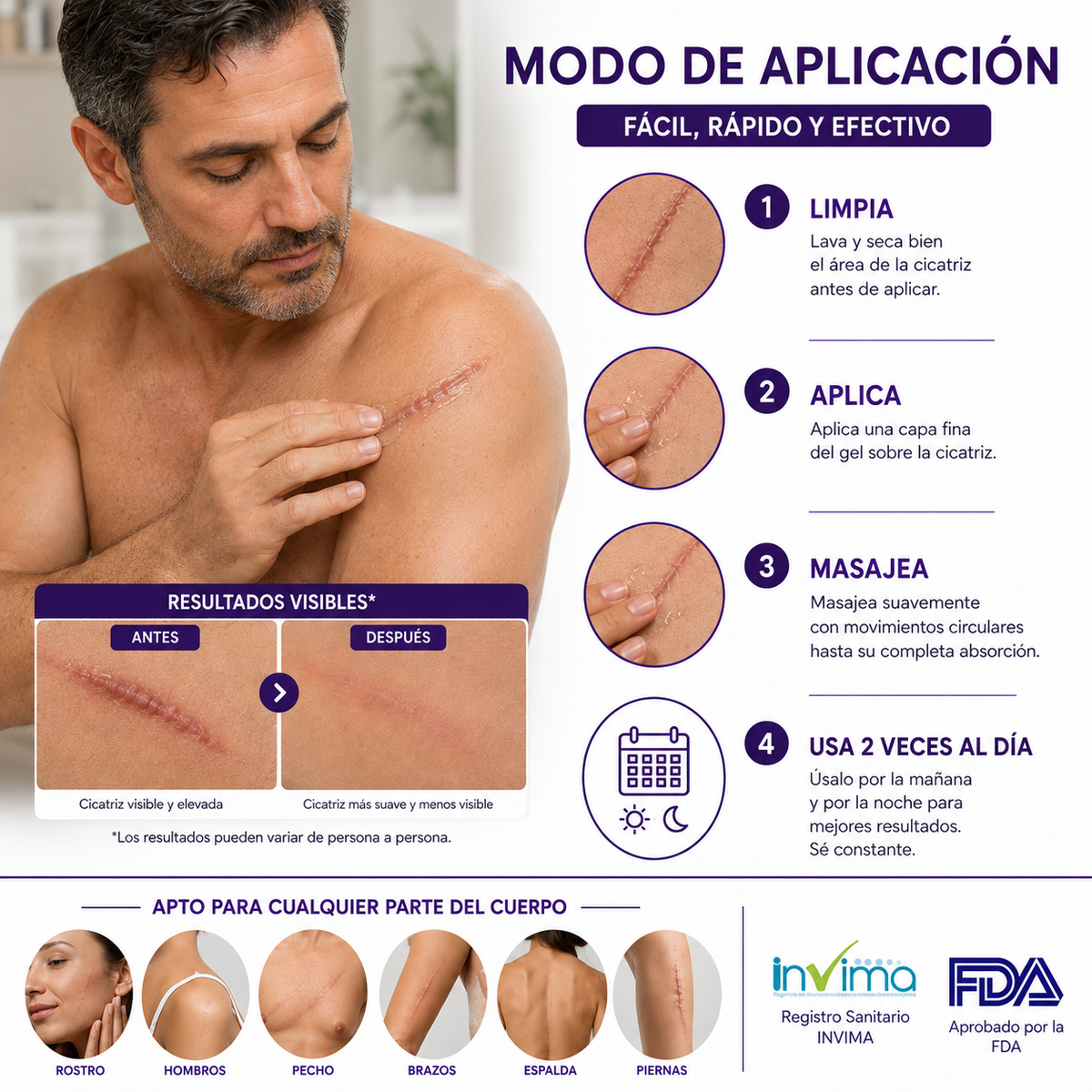ReGenScar🌿¡Gel reparador de cicatrices, recupera tu seguridad y luce una piel sana y sin imperfecciones! 80 G
