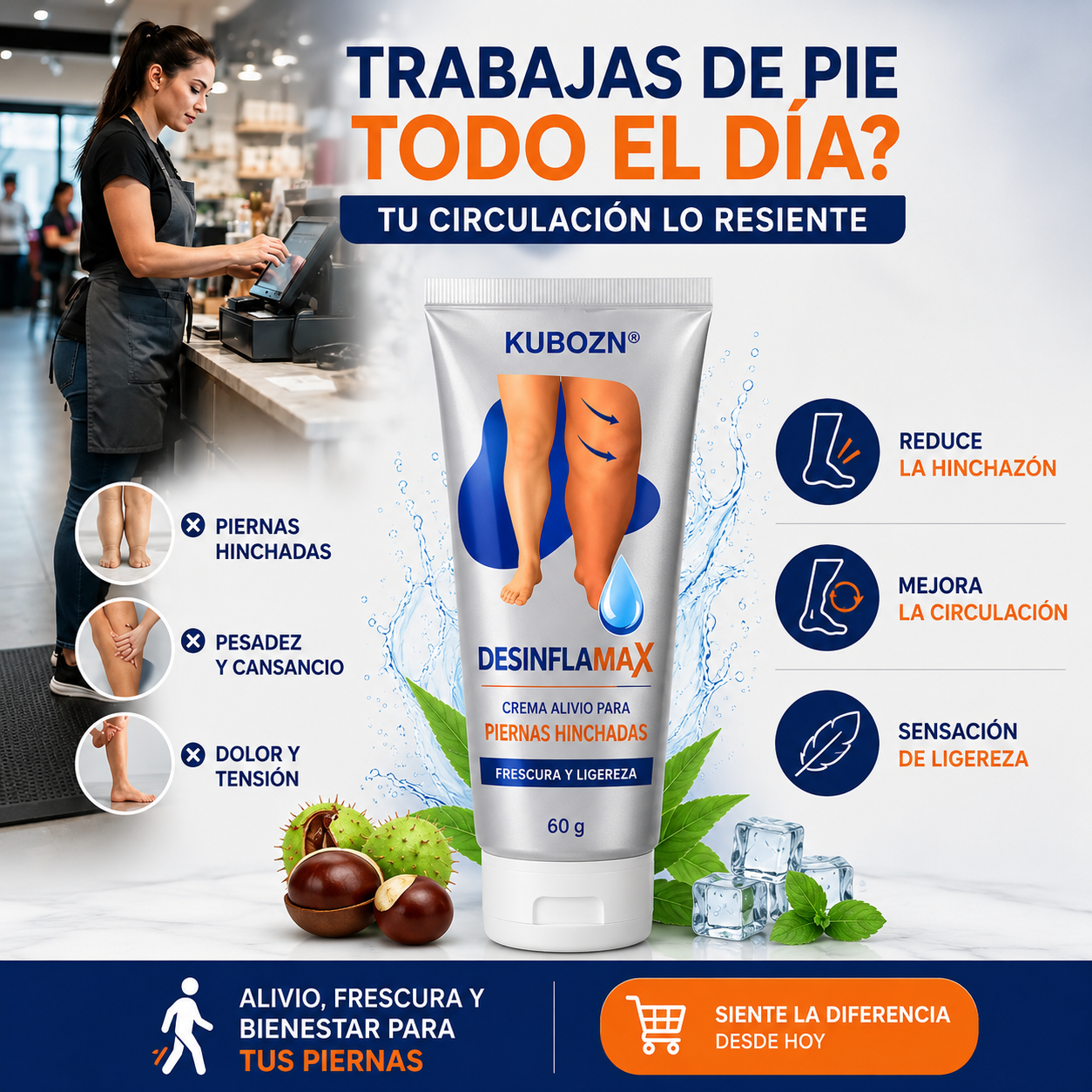 Desinflamax🌿¡Alivio para piernas hinchadas y con dolor, desinflama y activa tu circulación! Promo 45%Off