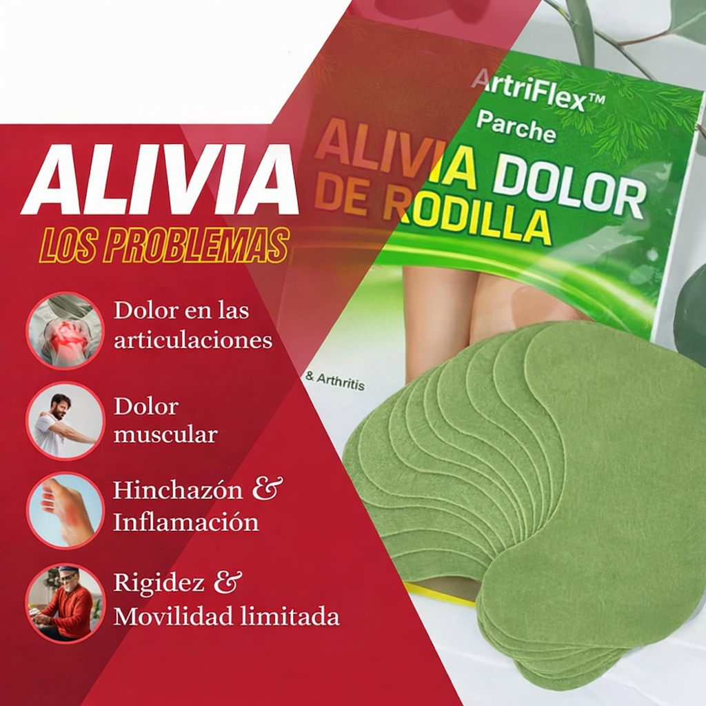 FlexiPatch🌿¡Parches para artrosis y dolor articular! Por llevar 10 Parches te regalamos 30 Gratis