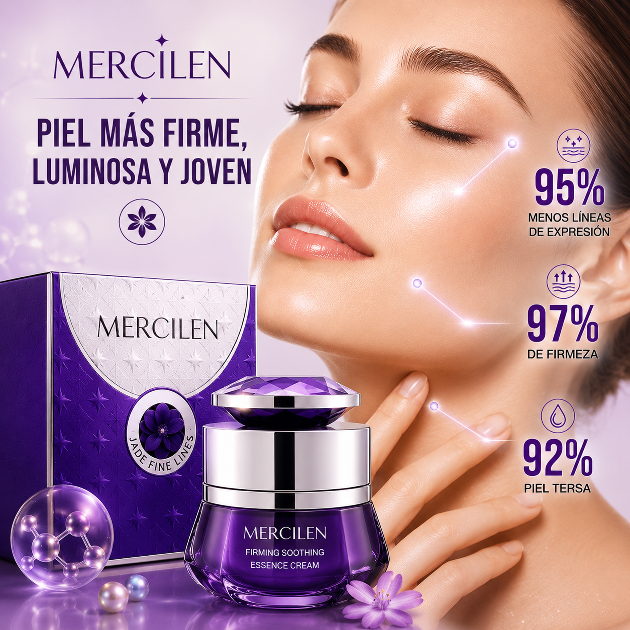Mercilen® ¡Crema antiarrugas recupera los signos de juventud y despídete de las arrugas!