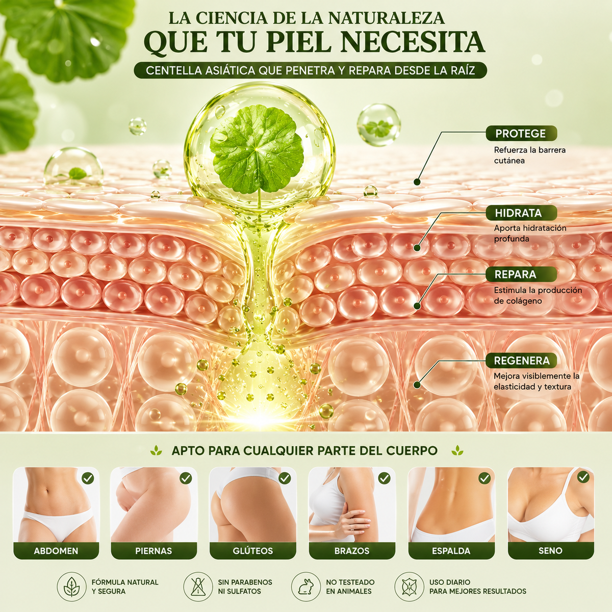 CentaSkin🌿¡Crema reparadora para estrías y marcas! Recupera tu seguridad y luce una piel sana y sin imperfecciones! 120ML