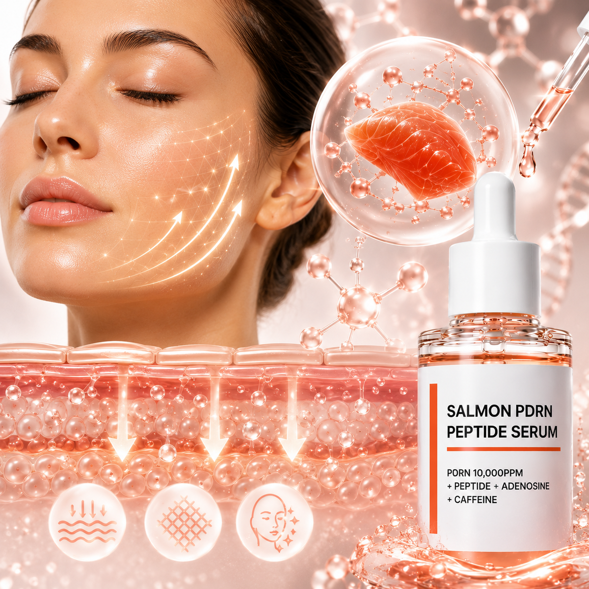 Serum con PDRN de Salmon🧬 ¡Recupera los signos de la juventud, Ilumina y reafirma tu rostro!💫
