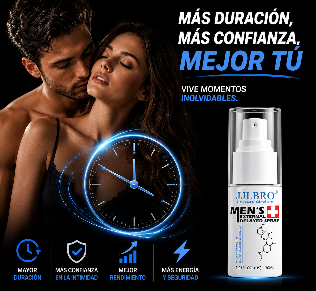 DURAMAX™🍆¡Spray Retardante para mayor confianza y control masculino, tu secreto para durar mas! 30ML