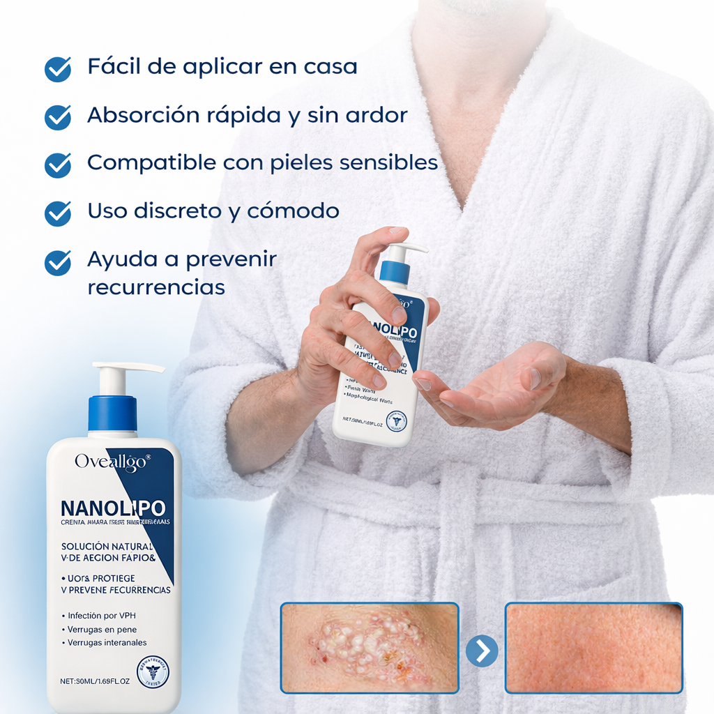 NaNolipo®🌿 ¡Despídete de las verrugas genitales y recupera tu confianza! ¡SOLO HOY 40% Descuento! 50Ml