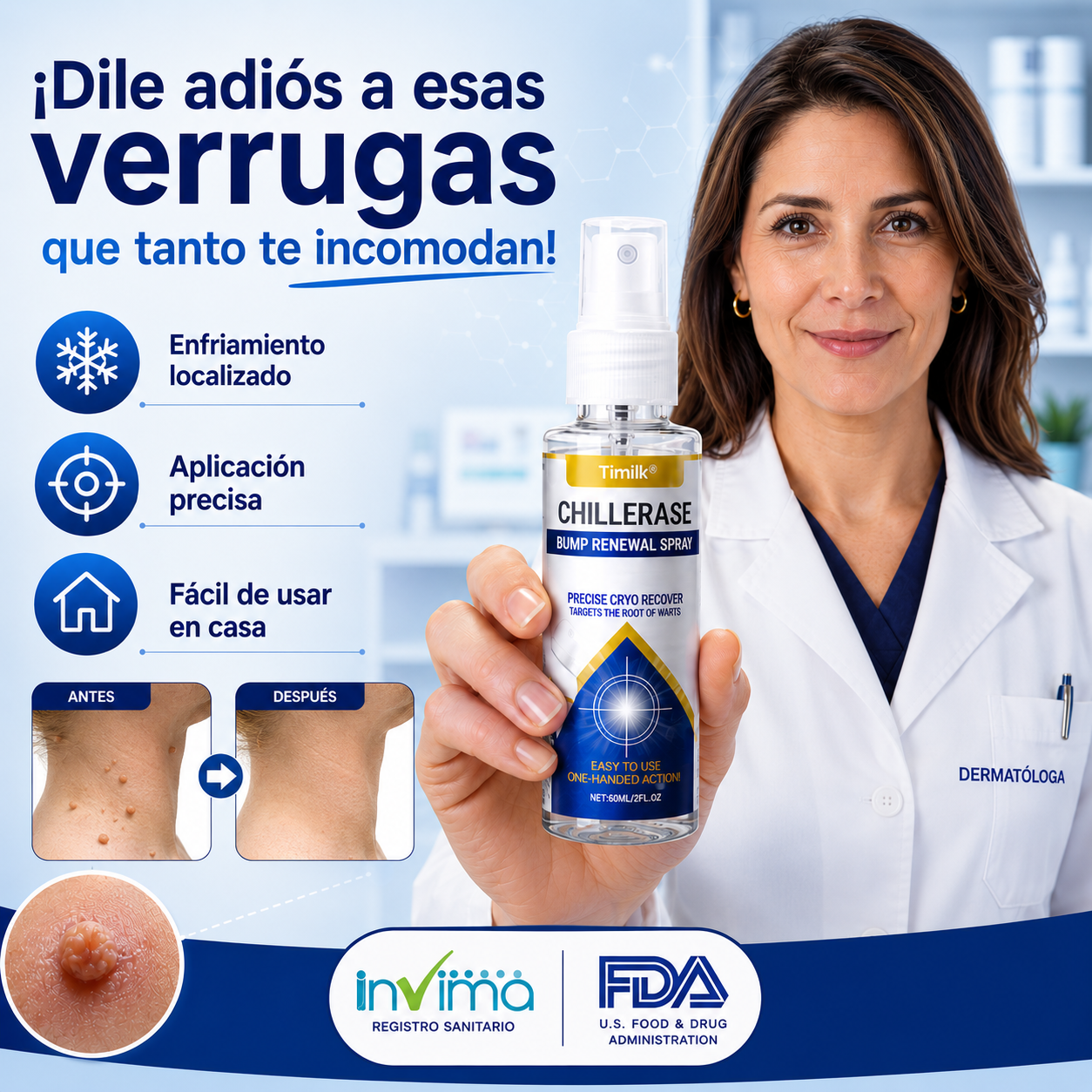 CryoClear🌿¡Despídete de verrugas y lunares, sin dolor y sin cicatriz¡ PROMO 45% OFF SOLO POR HOY!