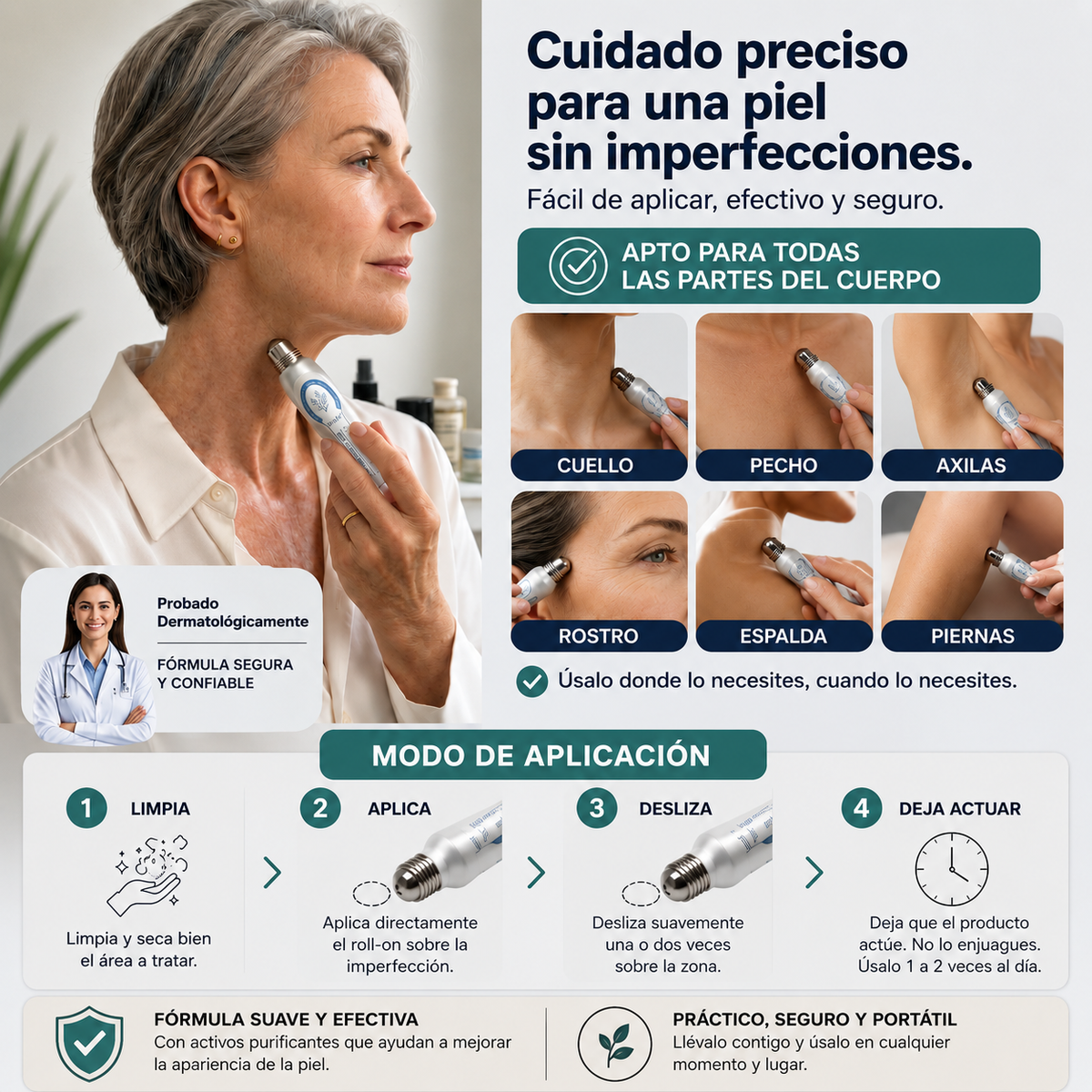 Roll-on DermaClear™ ¡Despídete de verrugas y lunares, sin dolor y sin cicatriz🌿¡PROMO 45% OFF SOLO POR HOY!