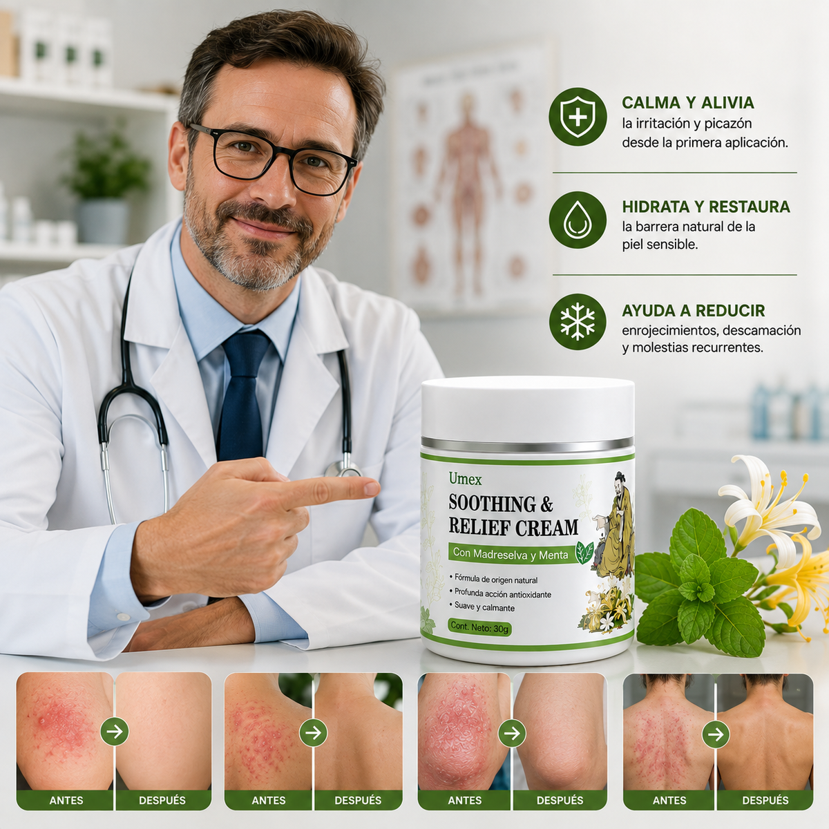 DermaRelief🌿¡Combate los hongos de la piel y Alivia síntomas como picazón, ardor, y brotes en la piel!