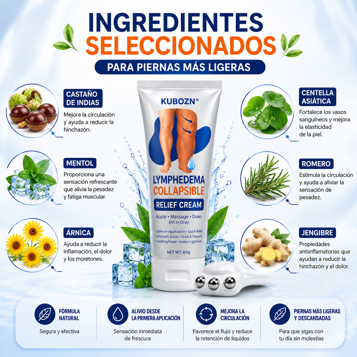LynfeCream🌿¡Alivio para piernas pesadas, hinchadas o con dolor al final del día! Promo 45%Off