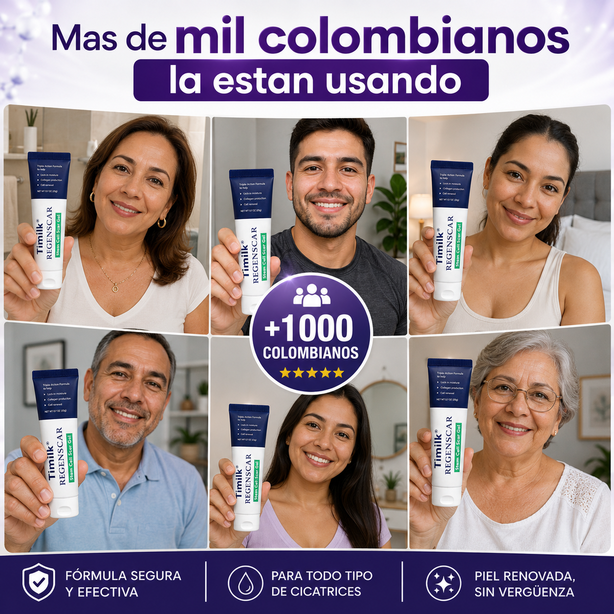 ReGenScar🌿¡Gel reparador de cicatrices, recupera tu seguridad y luce una piel sana y sin imperfecciones! 80 G