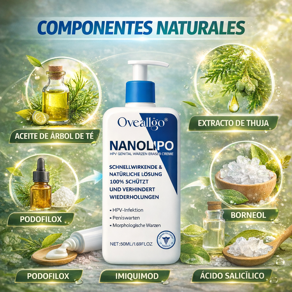 NaNolipo®🌿 ¡Despídete de las verrugas genitales y recupera tu confianza! ¡SOLO HOY 40% Descuento! 50Ml
