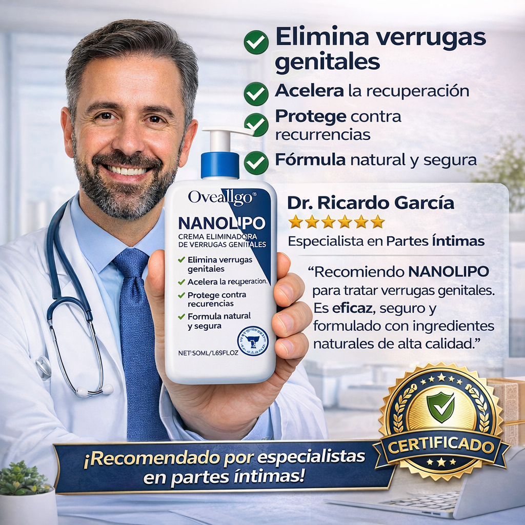 NaNolipo®🌿 ¡Despídete de las verrugas genitales y recupera tu confianza! ¡SOLO HOY 40% Descuento! 50Ml