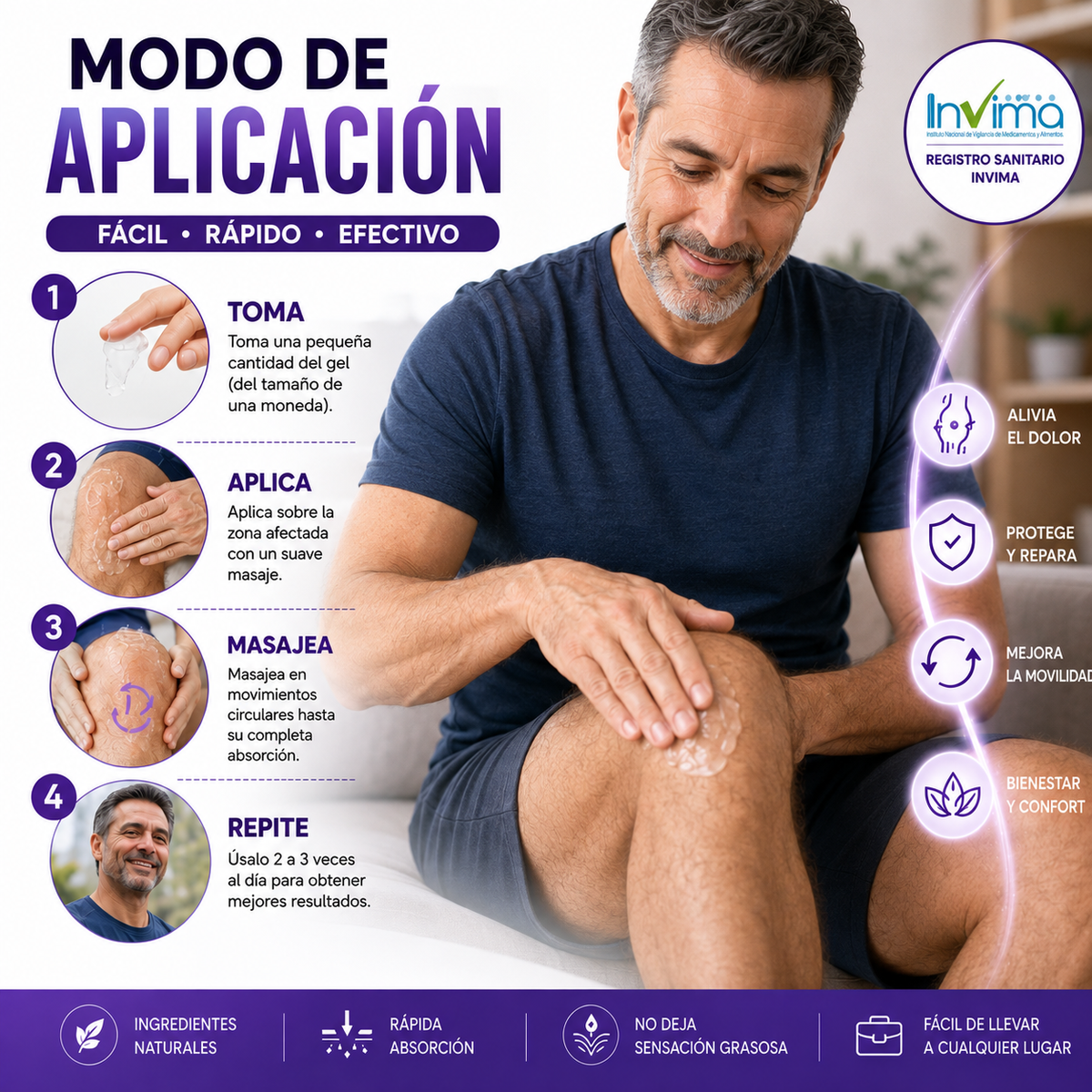Nature🌿¡Gel Medico natural para el alivio de las articulaciones, Recupera tu movilidad y elimina el dolor!