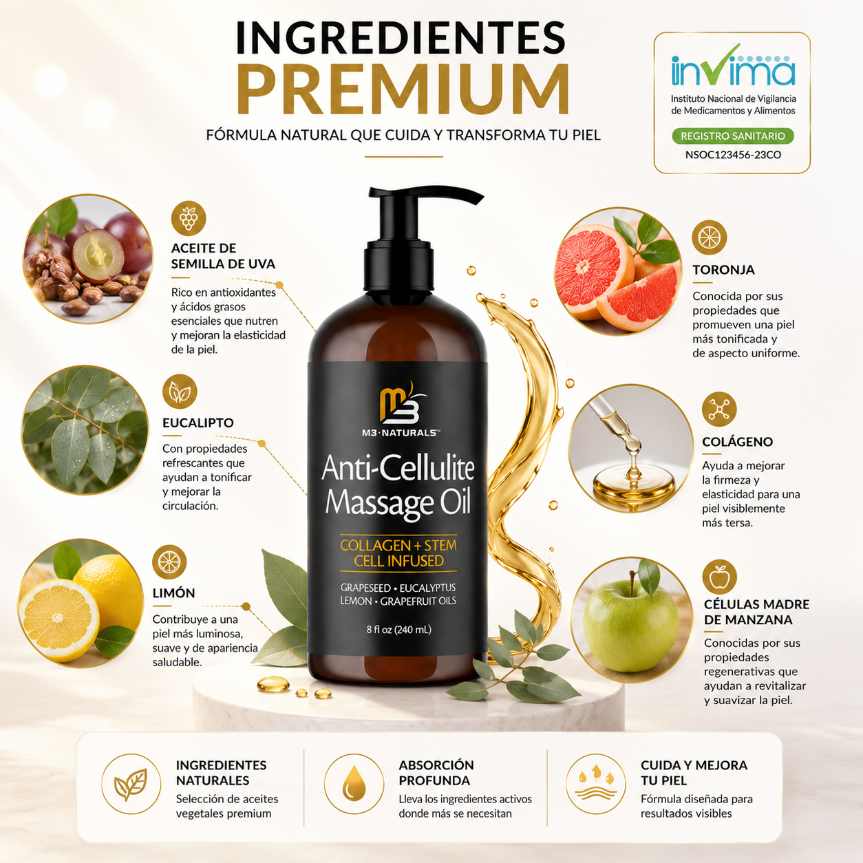 CelluSilk™ ¡Aceite Anticelulitis, Mejora la circulacion y recupera tu confianza! Promo 45% OFF