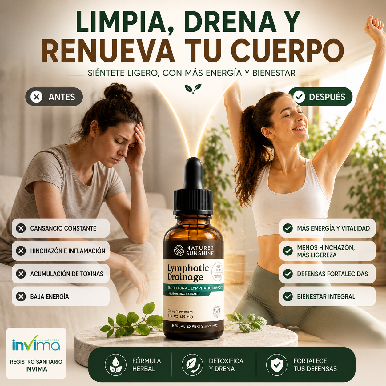 LymphiZen™ ¡Gotas de drenaje linfatico, elimina la hinchazon de tu cuerpo, recupera tu bienestar! Promo 45% OFF