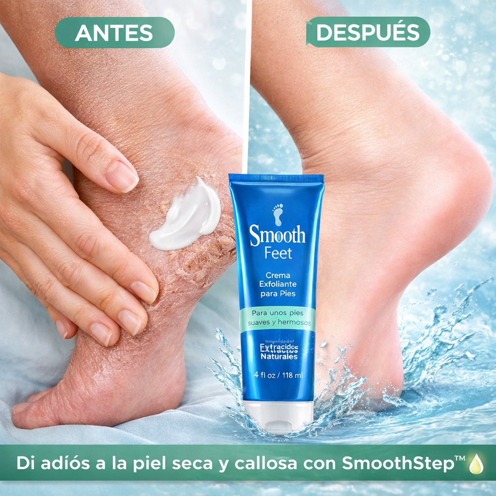 SmoothStep🌿¡Elimina callos, resequedad y grietas en pies! Crema 118 ML Oferta especial