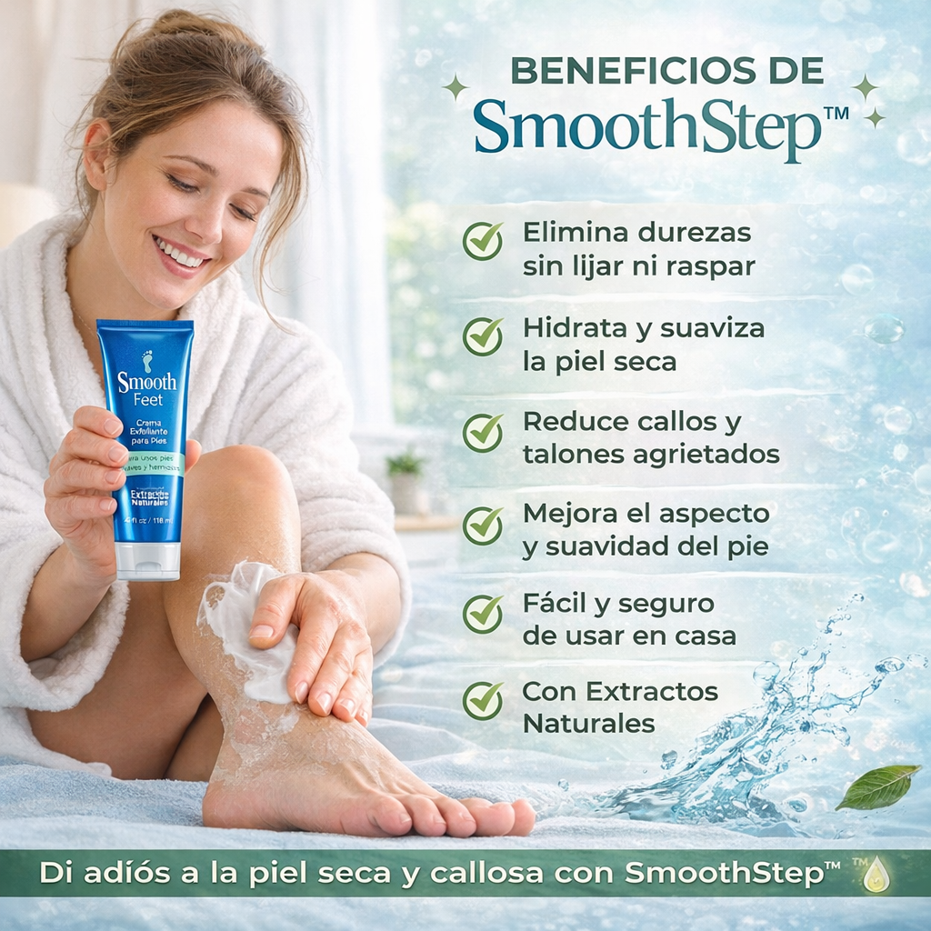 SmoothStep🌿¡Elimina callos, resequedad y grietas en pies! Crema 118 ML Oferta especial