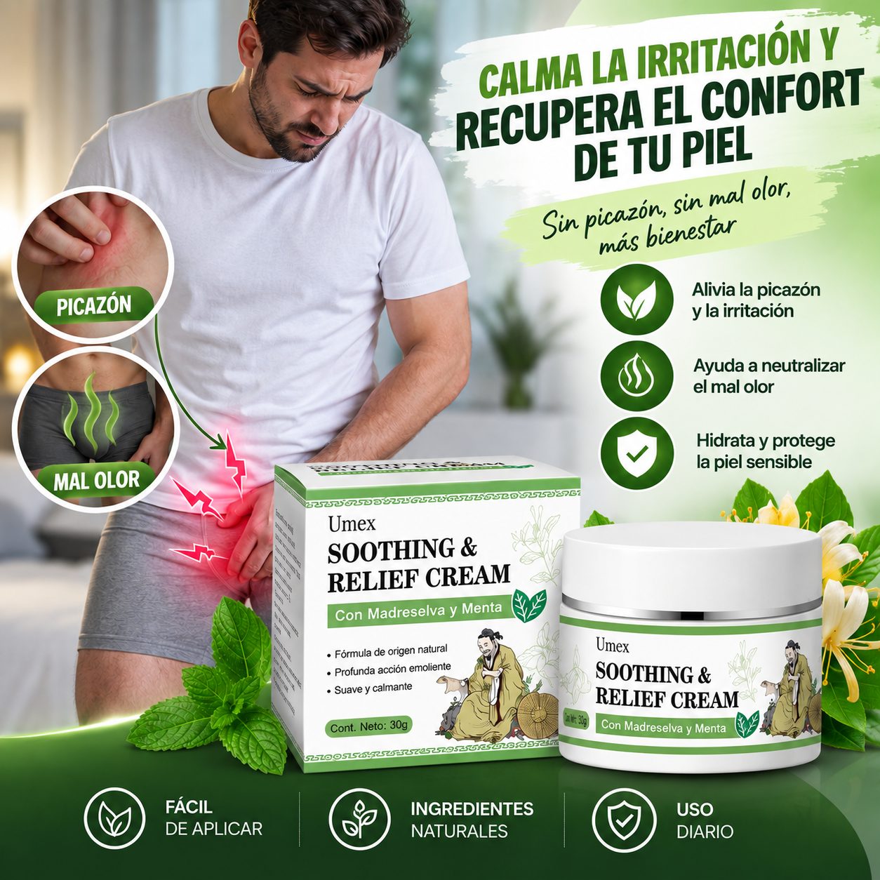 DermaMen ¡Balsamo intimo combate la Balanitis, y elimina la picazon, ardor, e inflamacion! Promo SOLO HOY 45%OFF