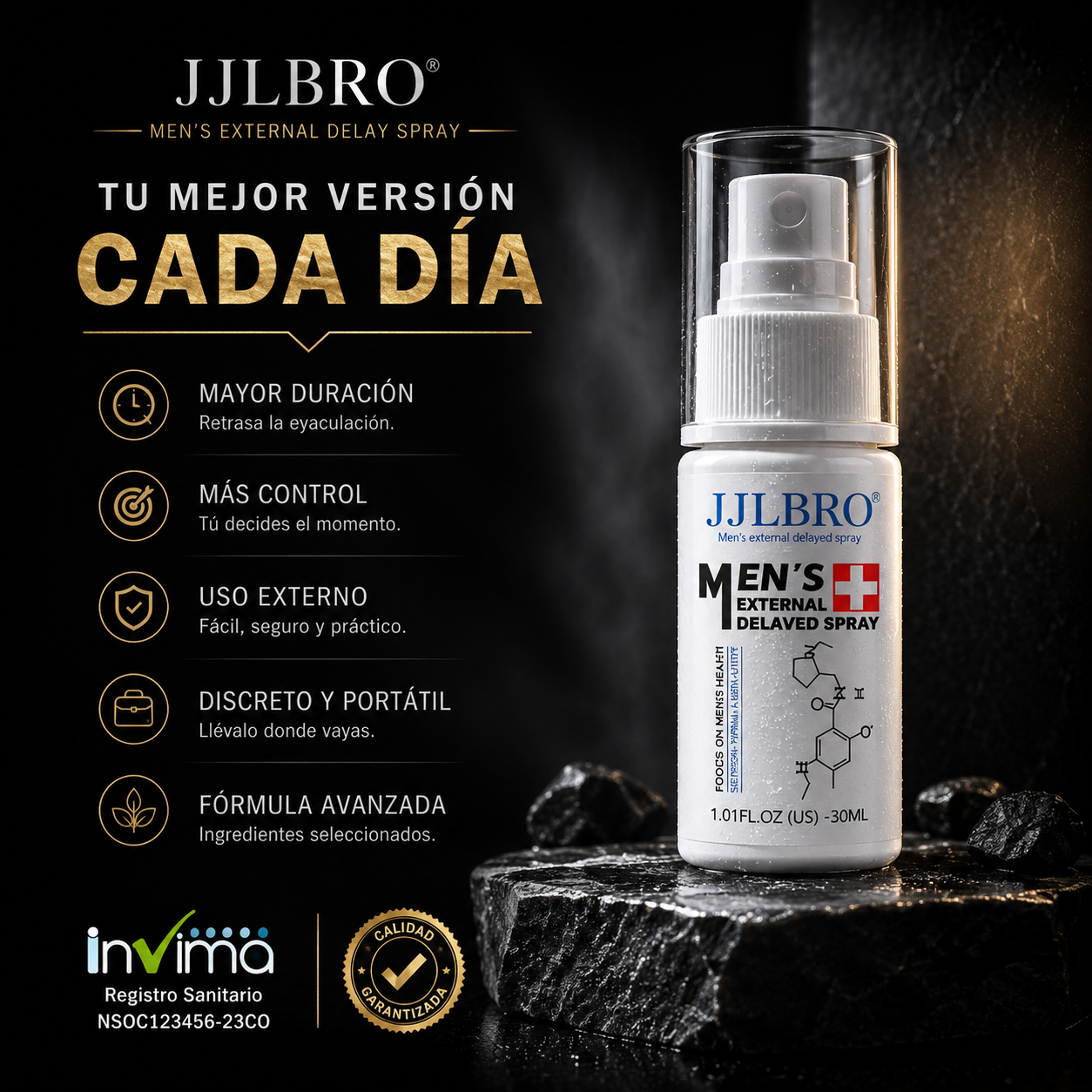 DURAMAX™🍆¡Spray Retardante para mayor confianza y control masculino, tu secreto para durar mas! 30ML