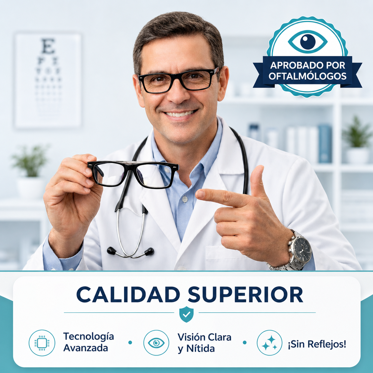 OptiFocus™  ¡Gafas Multifocales Premium, Enfoque Automático y Visión Perfecta al Instante!