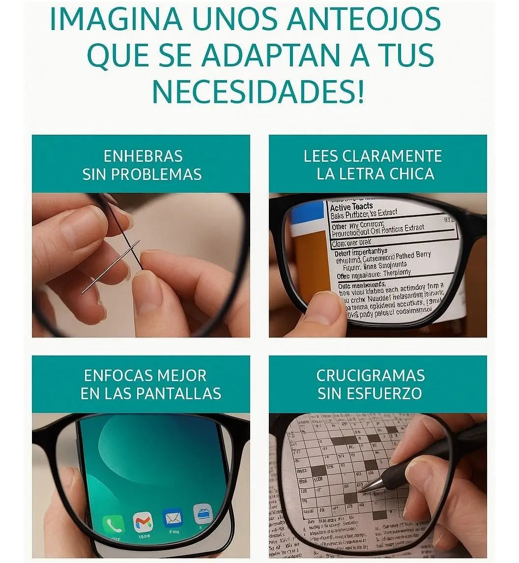 OptiFocus™  ¡Gafas Multifocales Premium, Enfoque Automático y Visión Perfecta al Instante!