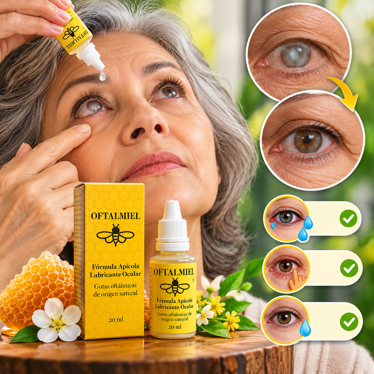 Gotas Ocumiel ¡Alivio ocular para la catarata y ojos cansados, recupera una visión mas clara y nítida!