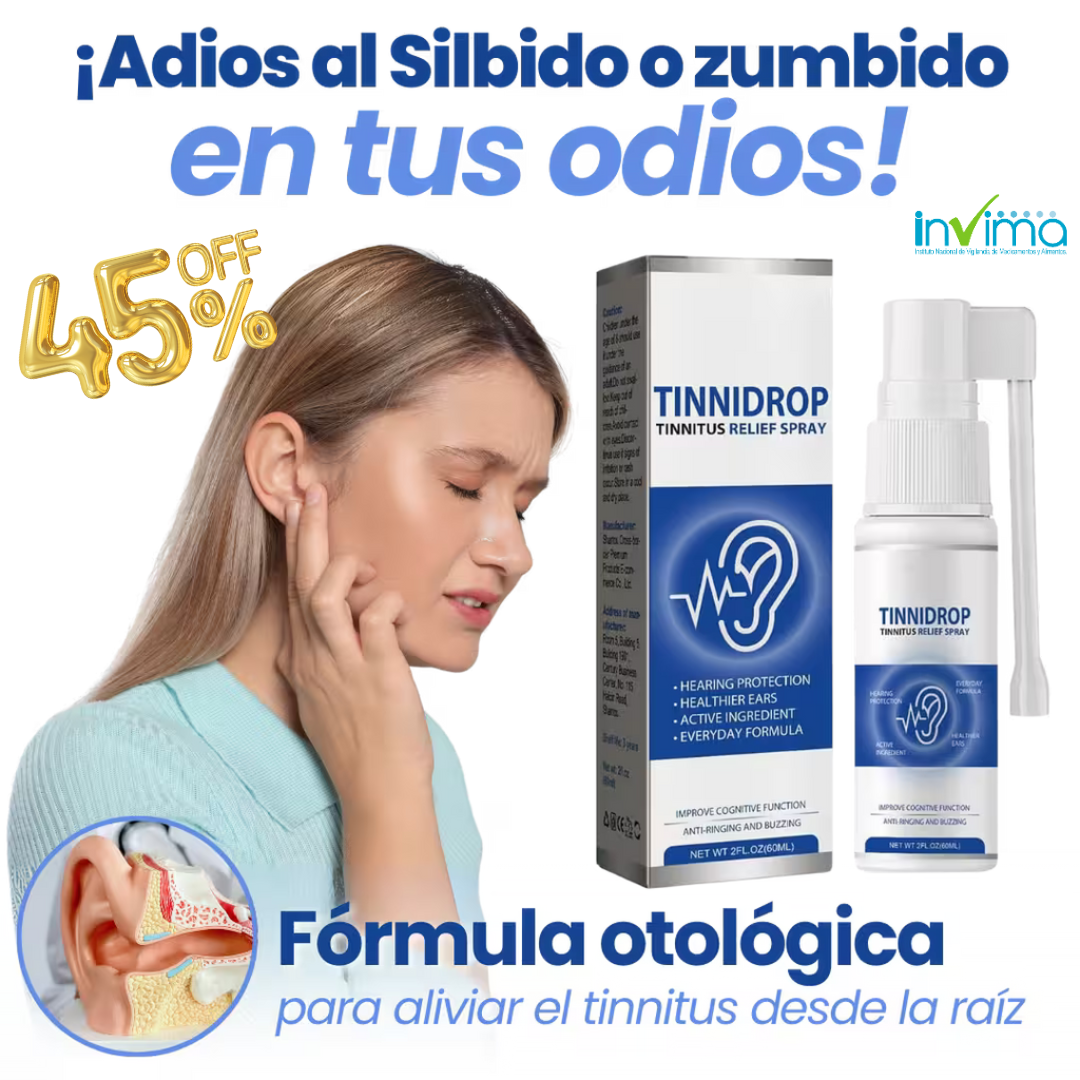 Tinnidrop🌿¡Alivia zumbidos, dolor, otitis y molestias auditivas! Promo 45% Descuento