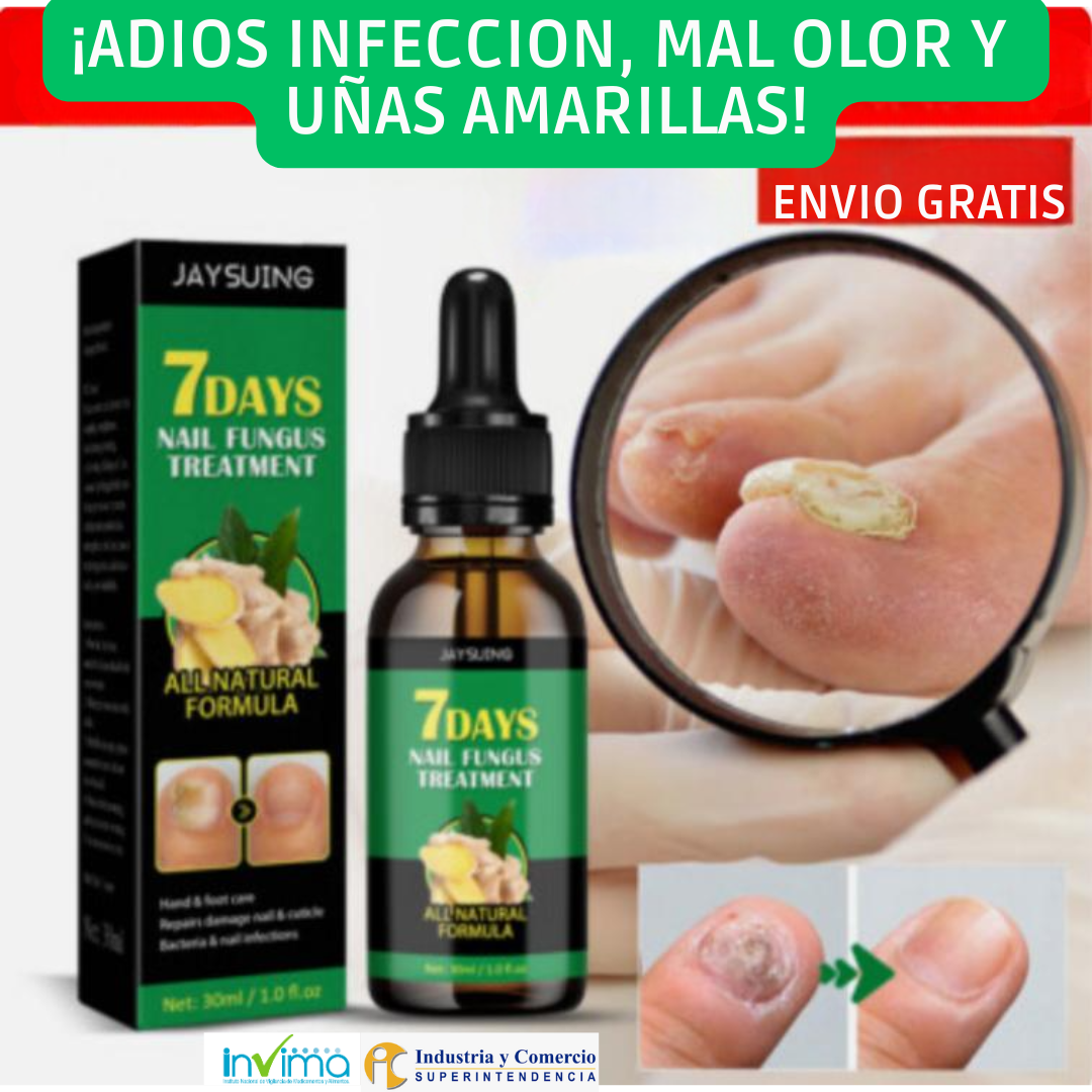 🌿Aceite Natural Antihongos y Fortalecedor de Uñas🌿¡Black Fridayl Pague 1 y lleve el 2 Gratis!