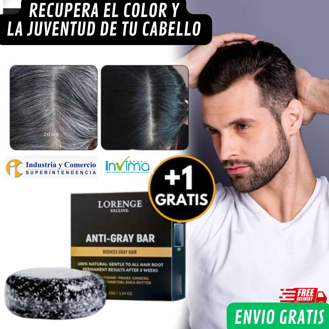Jabon Anticanas🌿 ¡Recupera el color natural de tu cabello! Lleve 2 Por el precio de 1