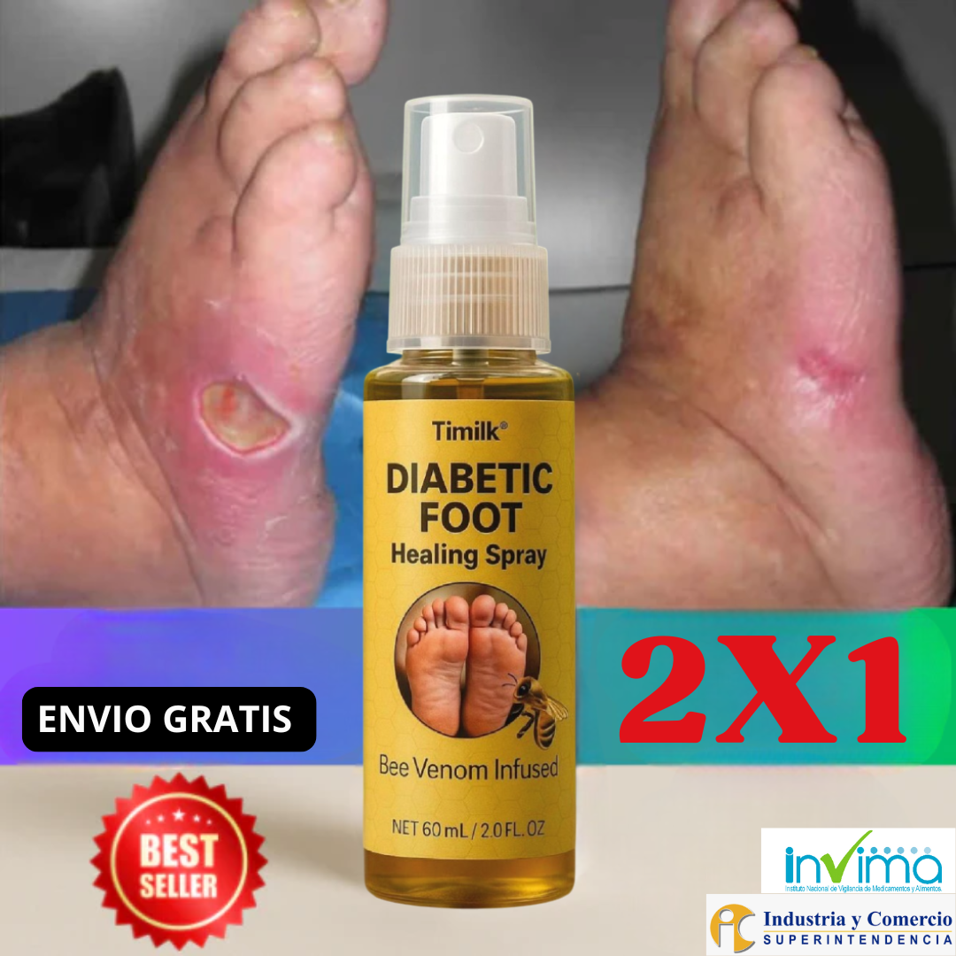 Spray Diabetic🌿¡Alivio natural y cicatrización de pie diabético! Pague 1 y lleve el 2 Gratis!