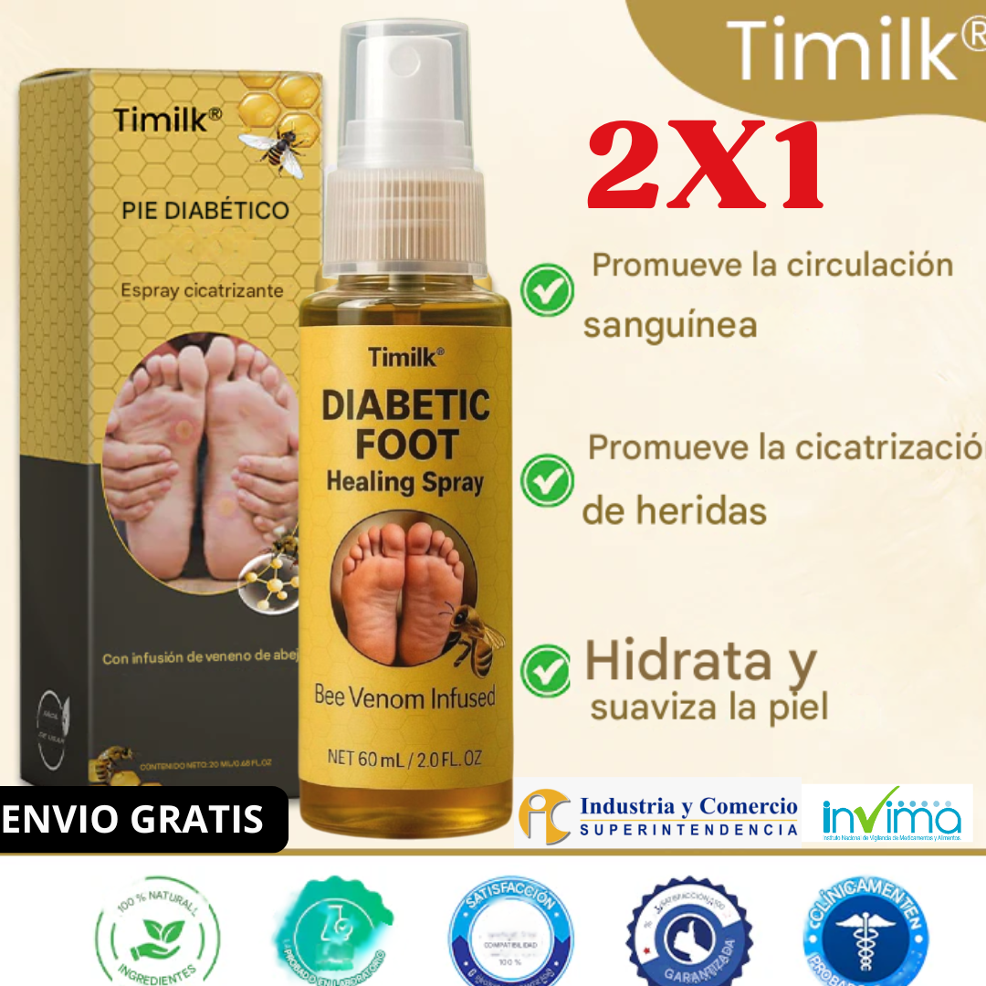 Spray Diabetic🌿¡Alivio natural y cicatrización de pie diabético! Pague 1 y lleve el 2 Gratis!