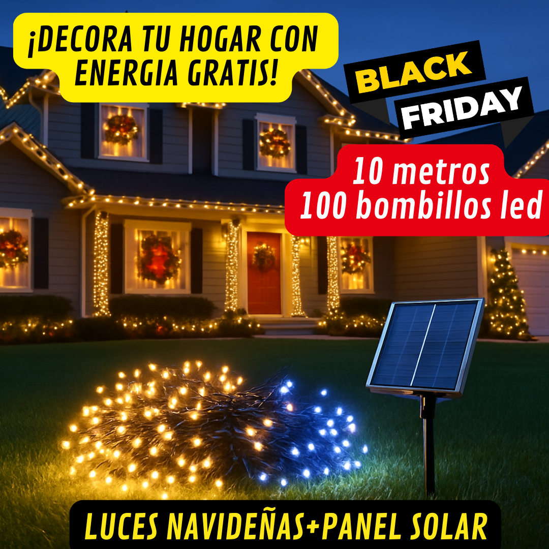 Navilux🌿¡Navidad sin pagar un peso de energia! Descuentos Black Friday - Luces 20 Metros