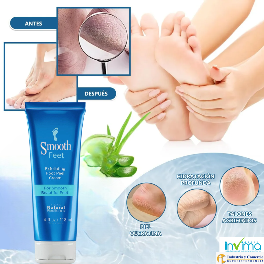 SmoothStep🌿¡Elimina callos, resequedad y grietas en pies! Crema 118 ML Oferta especial