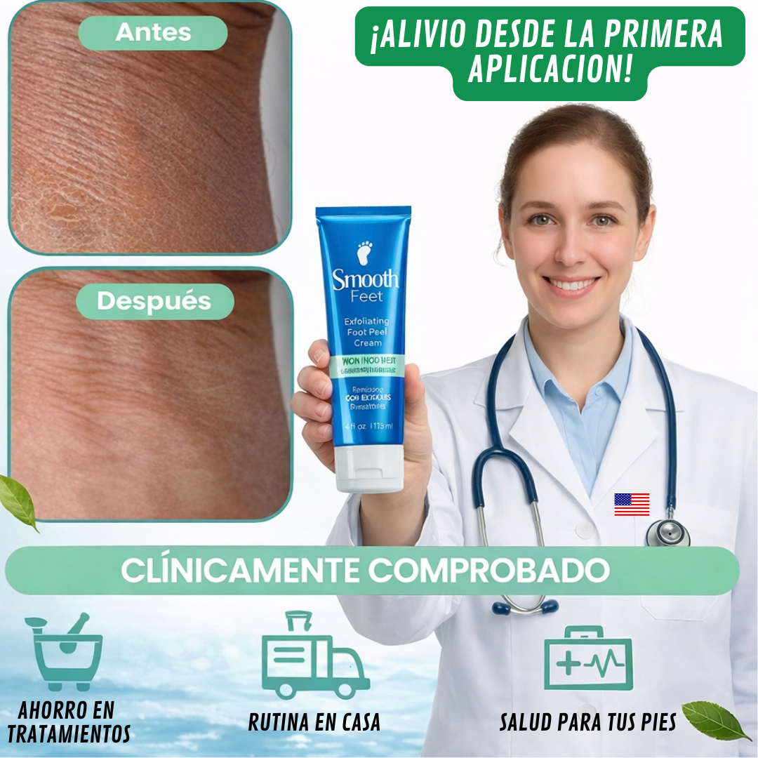 SmoothStep🌿¡Elimina callos, resequedad y grietas en pies! Crema 118 ML Oferta especial