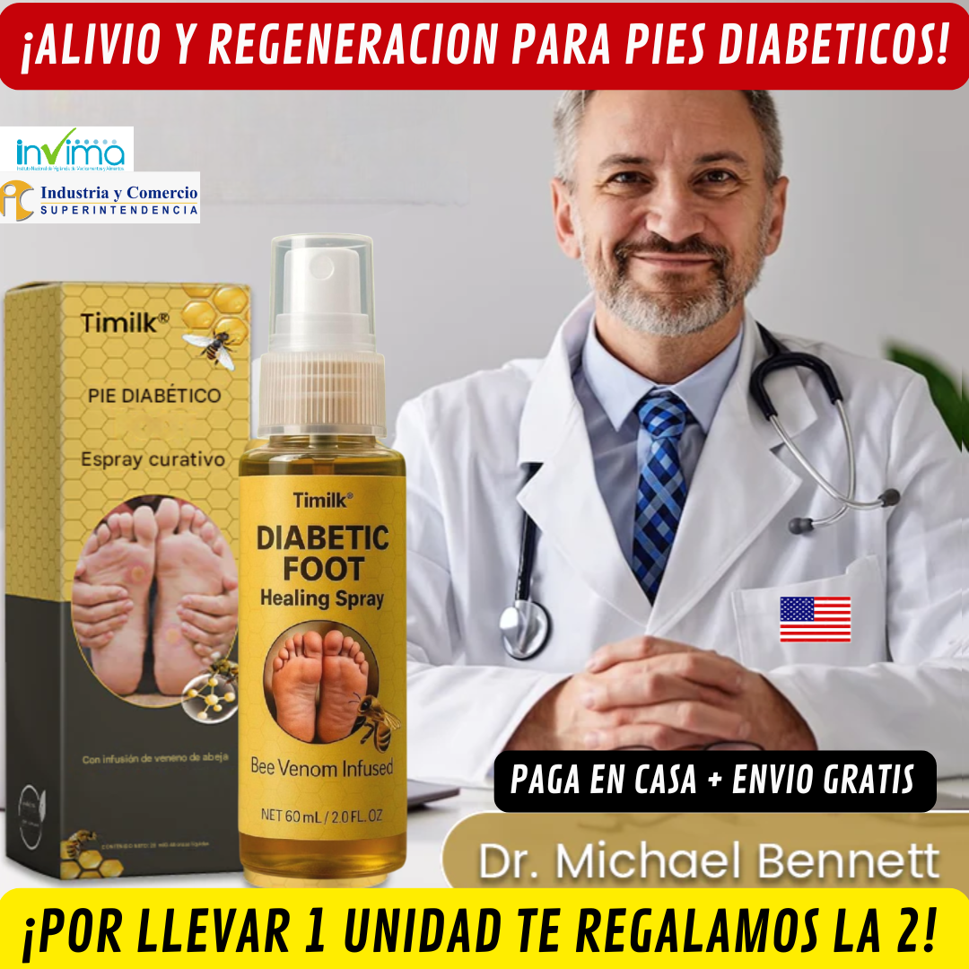 Spray Diabetic🌿¡Alivio natural y cicatrización de pie diabético! Pague 1 y lleve el 2 Gratis!