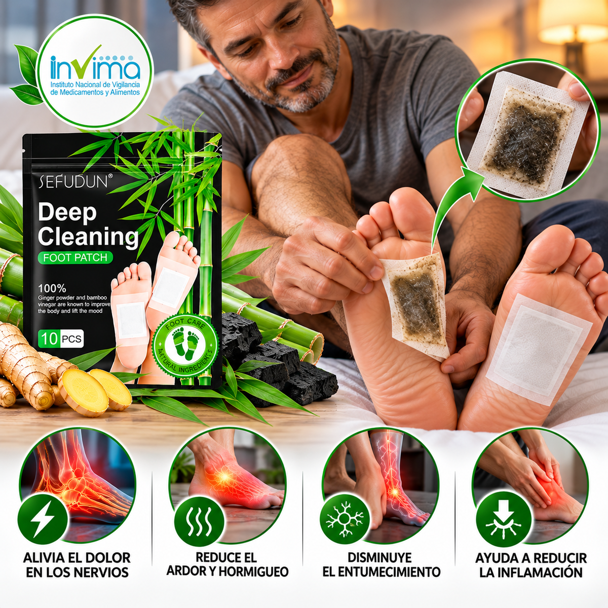 Deep cleaning🌿 ¡Alivio natural, Descanso profundo! Desintoxica tu cuerpo y ataca los síntomas de la neuropatía