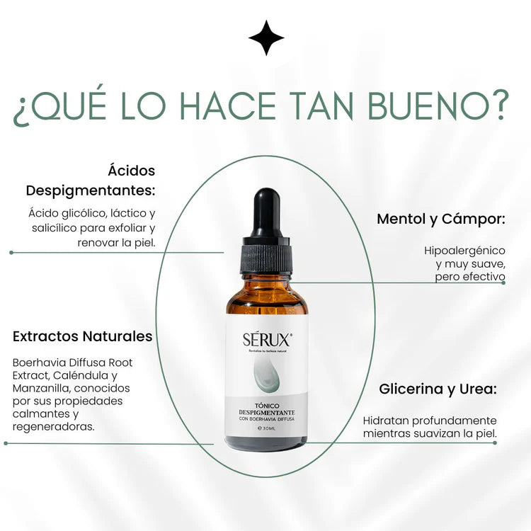 Serux despigmentante🌿Elimina Manchas y Luce un Rostro joven en solo semanas 30ML🌟