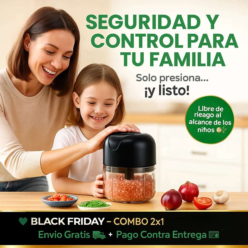 Chopix® Picadora digital, ¡Seguridad y ahorro! Black Friday pague 1 y lleve el 2 Gratis